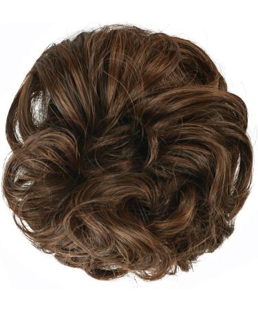 BARSDAR Synthetic Hair Bun Extensions - Medium Brown & Light Auburn | Messy Hair Scrunchie for Women Updo Ponytail | 1 Count - Buy Online on GoSupps.com