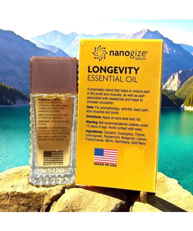 1 Pack - Twin Bottles Longevity Nanogize Essentail Oil - Hai Chai Dau LAN Nano Longevity - 21mL per Bottle with 2 Bottles per Order - Made in USA LONGEVITY NANOGIZE ESSENTIAL OIL 0.5 Fl Oz (Pack of 2) - Buy Online on GoSupps.com
