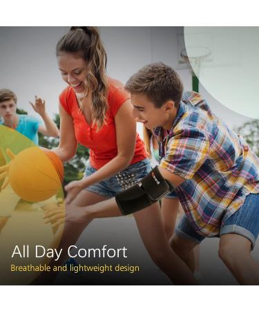 BraceUP Elbow Brace for Tendonitis & Tennis Elbow - Pain Relief Support for Men & Women - Adjustable Forearm Strap - Golfers Elbow Brace (Black - Buy Online on GoSupps.com