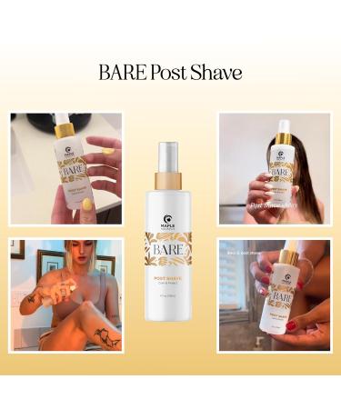 Bare After Shave Mist for Women - Soothing Razor Bumps & Ingrown Hair Treatment for Pubic Area Legs & Underarms - Calming Shave Spray with Witch Hazel Echinacea & Aloe - Buy Online on GoSupps.com