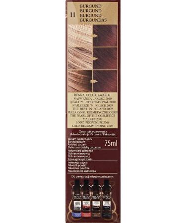 Venita Henna Color Hair Dye 11 Burgundy 75ml - 1 Count Pack - Buy Online on GoSupps.com