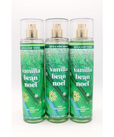 Vanilla Bean Noel Bath and Body Fine Fragrance Mist 8 fl oz each 3 pack