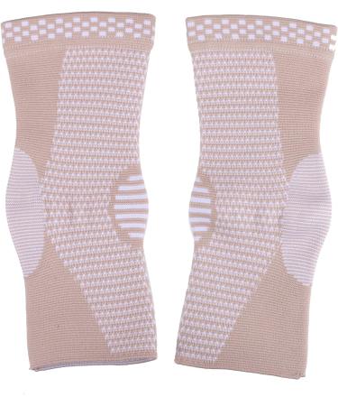 Buy VOCOSTE Ankle Compression Sleeve Socks - Unisex Brace for Achilles Tendon Support - M Size Beige & White - International Shipping Available - Buy Online on GoSupps.com