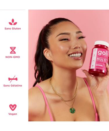 Goli Nutrition Women's Complete Multi Gummis Multivitamin for Women 60 Vegan Gums Gelatin Free Vegetarian Gluten Free Soy Free Non-GMO - Buy Online on GoSupps.com