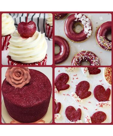 Edible Glitter Powder - 30g Ruby Metallic Food Coloring for Drinks Cakes & Cocktails - Buy Online on GoSupps.com