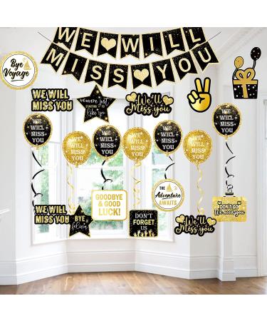 Farewell Party Supplies Kit - We Will Miss You Decorations, Going Away Banner - Perfect for Retirement, Job Change Celebrations - Buy Online on GoSupps.com