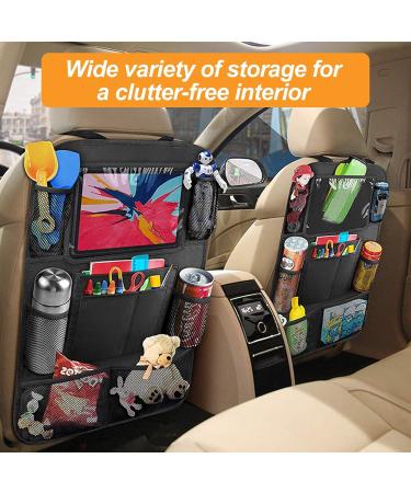 Newan 2-Piece Car Backrest Protector & Multi-Pocket Organizer | Oxford Cloth Kick Mat for Kids | Car Seat Organizer for Ultimate Backseat Storage - Buy Online on GoSupps.com