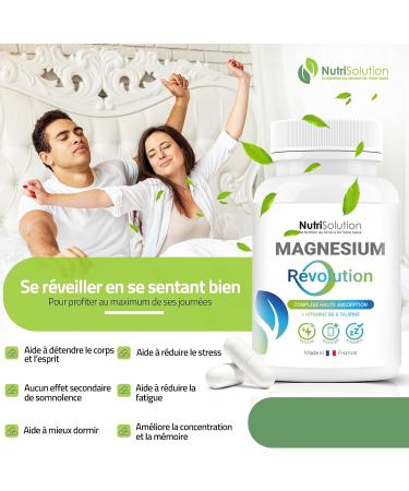Nutrisolution I Magnesium Revolution I 60 Capsules High Absorption I Food Supplement I 7 forms of Magnesium in one capsule I Improve Concentration and Memory I Made in France - Buy Online on GoSupps.com