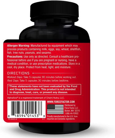 Force Factor HGH Supplement for Men with AlphaSize - 75 Capsules - Buy Online on GoSupps.com