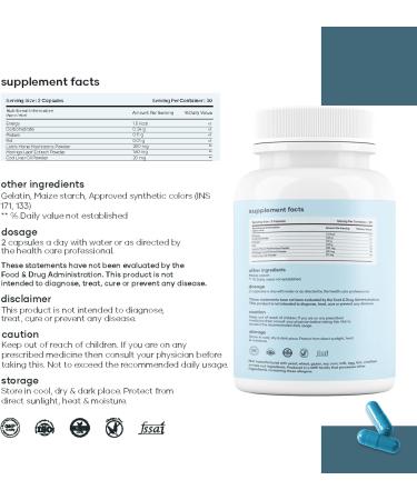 mars by GHC Alizenol Capsules Powered by Tongkat Ali Moringa Lions Mane | Pack of 2 | 120 Capsules 1 Count (Pack of 2) - Buy Online on GoSupps.com