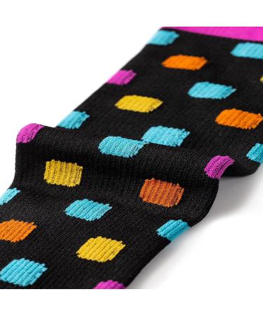 Leostep Compression Stockings for Men & Women - 5 Pairs 15-25 mmHg Support Socks for Sports Travel Pregnancy & Nurses | Colorful & Comfortable - Buy Online on GoSupps.com