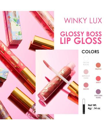 Winky Lux Glossy Boss Lip Gloss - Birthday Cake | Long-Lasting Shine & All-Day Moisture Booster with Vanilla & Castor Seed Oil - 0.14 Oz - Buy Online on GoSupps.com