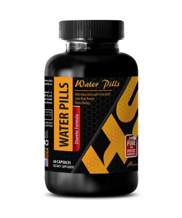 Diuretics for high Blood Pressure - Water Pills (Diuretic Formula) - Water Away Herbal Diuretic - Potassium Pills - 1 Bottle 60 Capsules