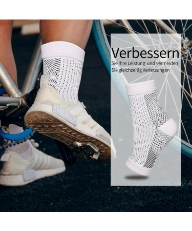 4 Pairs Plantar Fasciitis Compression Socks - Heel Spur & Ankle Pain Relief | Neuropathy Support Bandage - S/M White - Buy Online on GoSupps.com