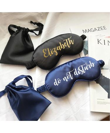 Personalized Satin Sleep Eye Mask | Custom Name | Bridesmaid Gift - Bachelorette & Hen Party Favors | Christmas Stocking Stuffers | Mother's Gift - Buy Online on GoSupps.com