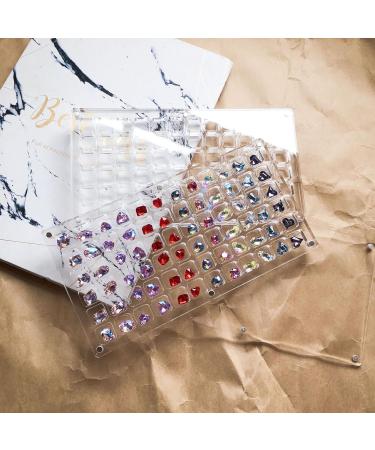 Ghjkldha Creative Nail Art Storage Magnetic Nail Art Organizer Portable Nail Art Container Nail Art Storage Solution with Transparent Box Design for Beads Crafts Rhinestones Nail Glitter 72 squares - Buy Online on GoSupps.com