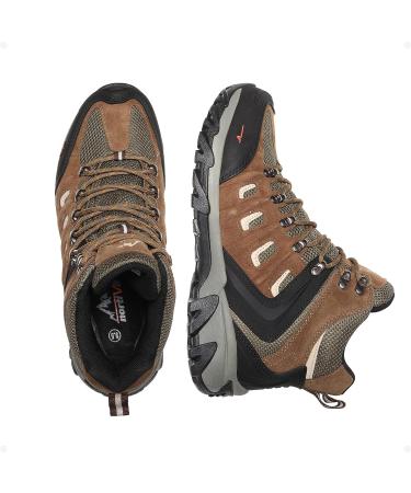 NORTIV 8 Men's Waterproof Hiking Boots - Size 10.5, Brown | Winter & Outdoor Boots - Buy Online on GoSupps.com