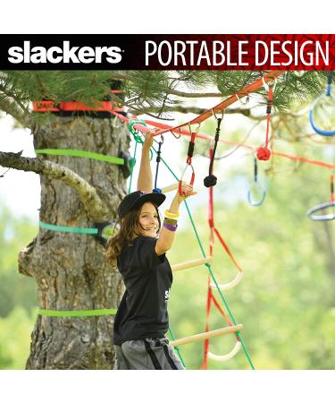Slackers NinjaLine 36' Intro Kit - Red/Blue | Fun Outdoor Ninja Warrior Course Set - Buy Online on GoSupps.com