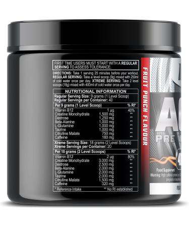 AC8 Pre Workout Powder - Creatine and Caffeine Preworkout for Men and Women - Fruit Punch Flavor - Buy Online on GoSupps.com