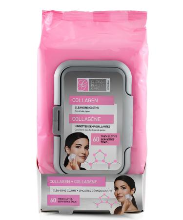 Collagen Cleansing Cloths and Makeup Removal Wipes 60 Ct.