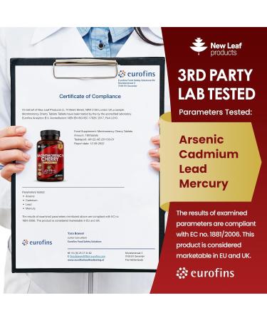 Montmorency Cherry 4000mg - 180 Tablets | High Strength Concentrate | Vegan Non-GMO | 3 Months Supply | Made in The UK - Buy Online on GoSupps.com