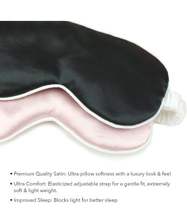 Satin White Eye Mask Sleep - Super Soft with Strap for Nap and Relaxation - Buy Online on GoSupps.com