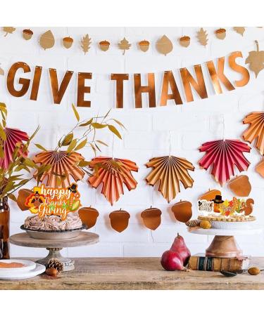 Thanksgiving Cake Toppers Kits 73PCS Fall Cupcake Toppers Turkey Pumpkin for Festival Party Cupcakes Decoration Harvest Day Cake Decor - Buy Online on GoSupps.com