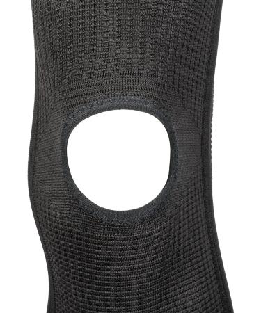 Cramer Nano Flex Knee Compression Sleeve - Open Knee Support Brace for Running Muscle Pain Relief & Recovery - Best Compression Leg Sleeve Black Large - Buy Online on GoSupps.com
