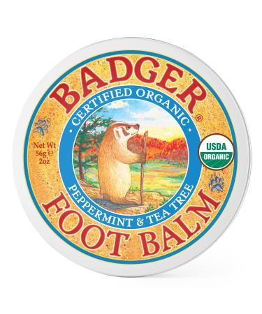 Badger Company Foot Balm Peppermint & Tea Tree 2 oz (56 g)