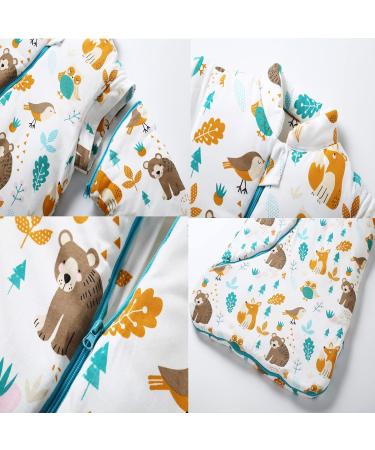 MIKAFEN Baby Winter Sleeping Bag Kids Sleeping Bag 3.5 Tog Organic Cotton Sleeping Bag Various Sizes from Birth to 4 Years Old (M:Baby Height 75-90cm/7-18months Animal World) - Buy Online on GoSupps.com