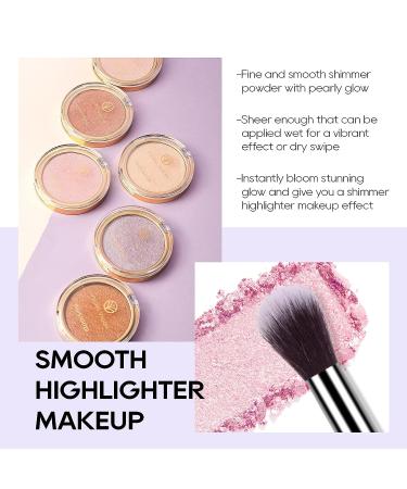FREEORR Baked Highlighter Powder Palette - Sheer Shimmering Finish (02 Mermaid Pink) - Buy Online on GoSupps.com