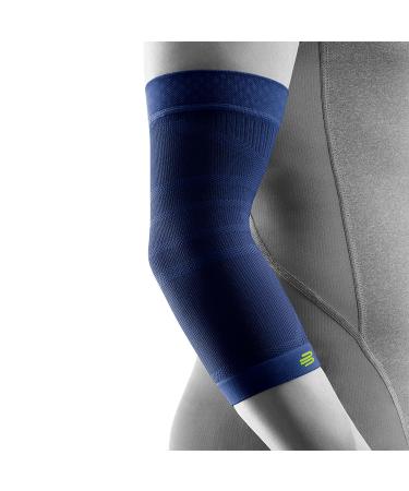 Bauerfeind Elbow Sleeve - Unisex Sports Compression Support for Basketball Athletics & Impact Sports | Adjustable Navy Bandage - Buy Online on GoSupps.com