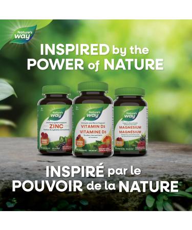 Nature's Way Vitamin D Gummies - Immune and Bone Support - 1000 IU Vitamin D3 per gummy - Strawberry Peach and Mango Flavoured Gummies - 60 Gummies - Buy Online on GoSupps.com