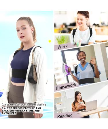 Posture Corrector for Women & Men | Adjustable Back Straightener & Upper Back Brace - Scoliosis Hunchback Support (XX-Large/Black - Buy Online on GoSupps.com