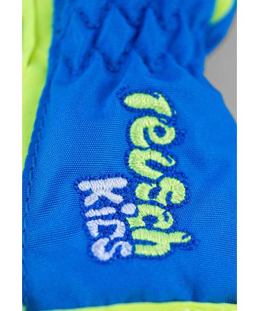 Reusch Unisex-Babies Ben Winter Ski Gloves - Warm Windproof Sledding Gloves for Babies in Brilliant Blue/Safety Yellow - Buy Online on GoSupps.com