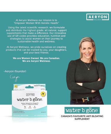 Water B Gone by Aeryon Wellness | Diuretic Pills for Water Retention & Bloat Relief | PMS Relief Supplement for Women | 12 Capsules - Buy Online on GoSupps.com