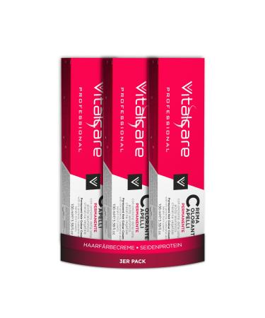Vitalcare Vitalcare | Professional - Professional Permanent Hair Color Hair Coloring Cream Hair Dye with Silk Proteins No. 5/56 Venetian Red Multipack 3 pcs x 100ml