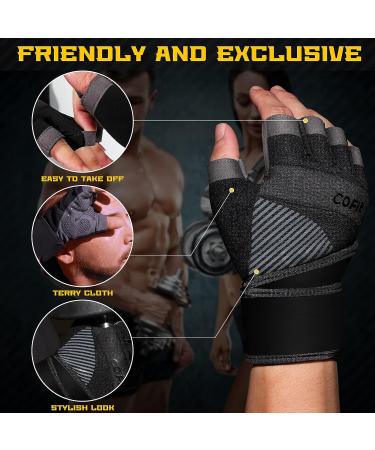 COFIT Breathable Workout Gloves - Antislip Weight Lifting Gym Gloves for Men Women - Superior Grip & Palm Protection - Black Large - Buy Online on GoSupps.com