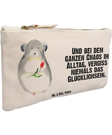 Mr. & Mrs. Panda Chinchilla Flower Makeup Bag Size S - Cute Animal Motif Gift for Depression & Good Mood - Buy Online on GoSupps.com