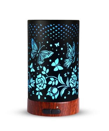 Essential Oil Diffuser ,Aromatherapy Diffuser,Ultrasonic Cool Mist Air Diffuser,Cool Mist Humidifier Aromatherapy Diffuser with 7 Lighting Changing Modes, Waterless Auto Shut-Off for Home(Butterfly)