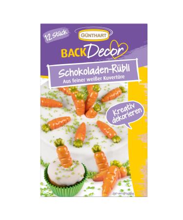 G nthart Backdecor 12 chocolate-R bli made of white chocolate coating for a R bli cake for decorating and decorating desserts in line with Easter 1 Pack (15 gr)