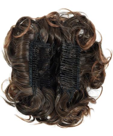 Yamel Chignon Hairpiece Curly Bun Scrunchie 4T30# Darkest Brown to Light Auburn - Updo Combs Synthetic Extensions for Women - Buy Online on GoSupps.com