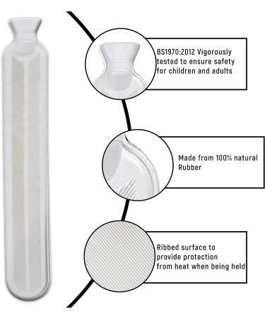 Olivia Rocco Extra Long Hot Water Bottle with Unicorn Pug Cover - 72cm, 2L Pure Natural Rubber - Thermotherapy for Winter - Sloth Design - Buy Online on GoSupps.com