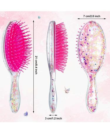 Kids Wet Hair Brush Set - 2 Confetti Glitter Detanglers for Girls | Soft Bristles Massage Brush | Ideal Christmas Holiday Gift (Bunny and Unicorn) - Buy Online on GoSupps.com