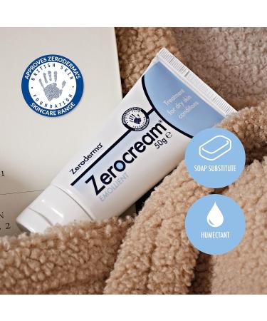 Zerobase Zeroderma Zerocream Emollient 50g For Dry Skin Eczema and Dermatitis Dry Skin Moisturiser Helps Restore The Skin Barrier - Buy Online on GoSupps.com