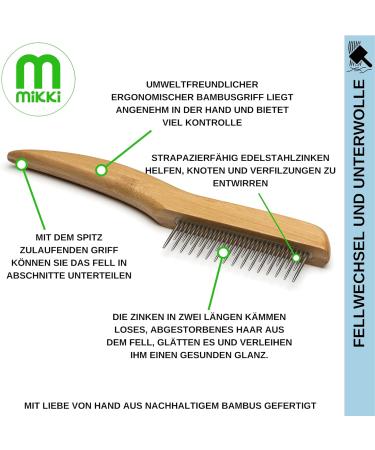 Mikki 6280024 Bamboo File Filters for Dogs & Cats | Eco-Friendly Fur Grooming Tool for All Fur Lengths - 48g - Buy Online on GoSupps.com