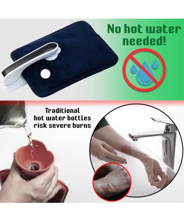 CityComfort Rechargeable Electric Hot Water Bottle Heat Pad | 6 Hour Warmth | Temperature Control | Detachable Lead | Navy | Gift Idea - Buy Online on GoSupps.com