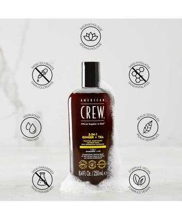 American Crew 3-En-1 Shampooing Apr s Shampooing & Gel Douche pour Cheveux et Corps Gingembre et Th 450 ml (Lot de 1) - Buy Online on GoSupps.com