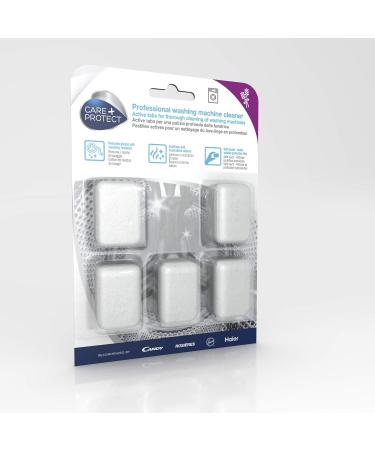 Care + Protect Washing Machine Cleaning Tabs Filter Cleaning and Basket Removes Dirt and Odours 5 Tablets Lavender Scent - Buy Online on GoSupps.com