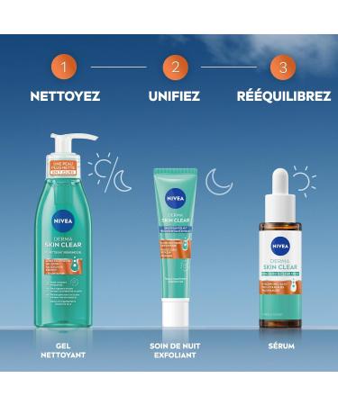 NIVEA Derma Skin Clear Gel Face Wash (1 x 150 ml) Anti-blackhead cleansing care with pure sea salt salicylic acid & niacinamide Face gel for blemish-prone skin - Buy Online on GoSupps.com